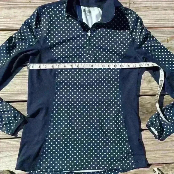 Lands End Sport 1/4 zip pullover with high collar, navy blue size 10 Tall - Picture 6 of 8
